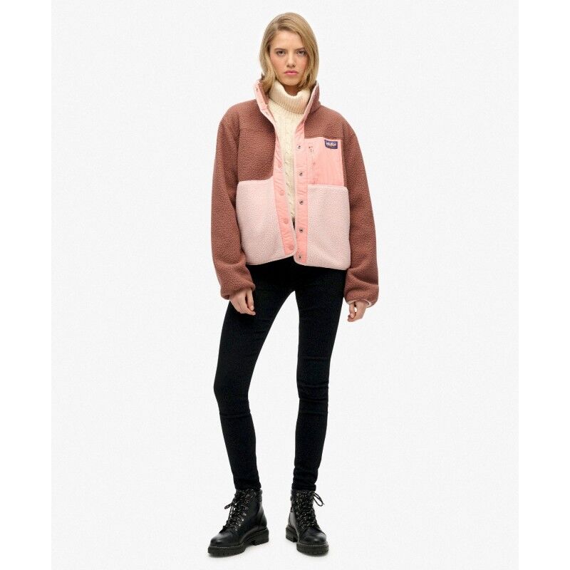 Superdry Colour Block Fleece Jacket - Fleecetakki - Naiset | Hardloop