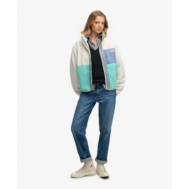 Superdry Colour Block Fleece Jacket - Dámská fleesová mikina | Hardloop