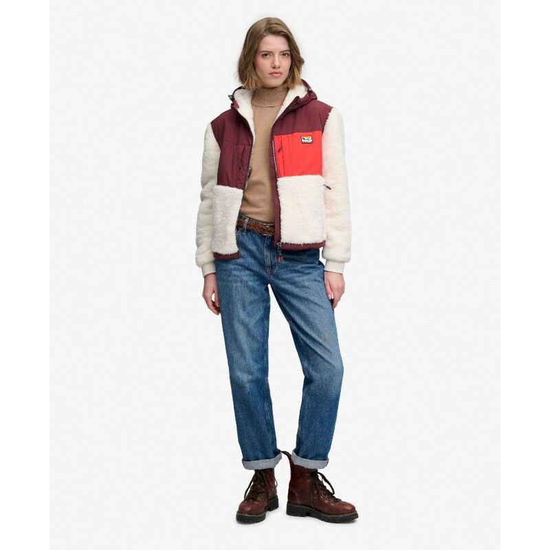 Superdry Super Soft Hybrid Full Zip - Fleecetröjor - Dam | Hardloop