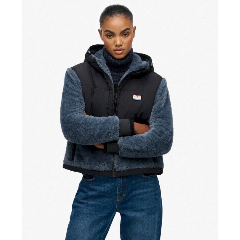 Superdry Super Soft Hybrid Full Zip - Fleecejacke - Damen | Hardloop