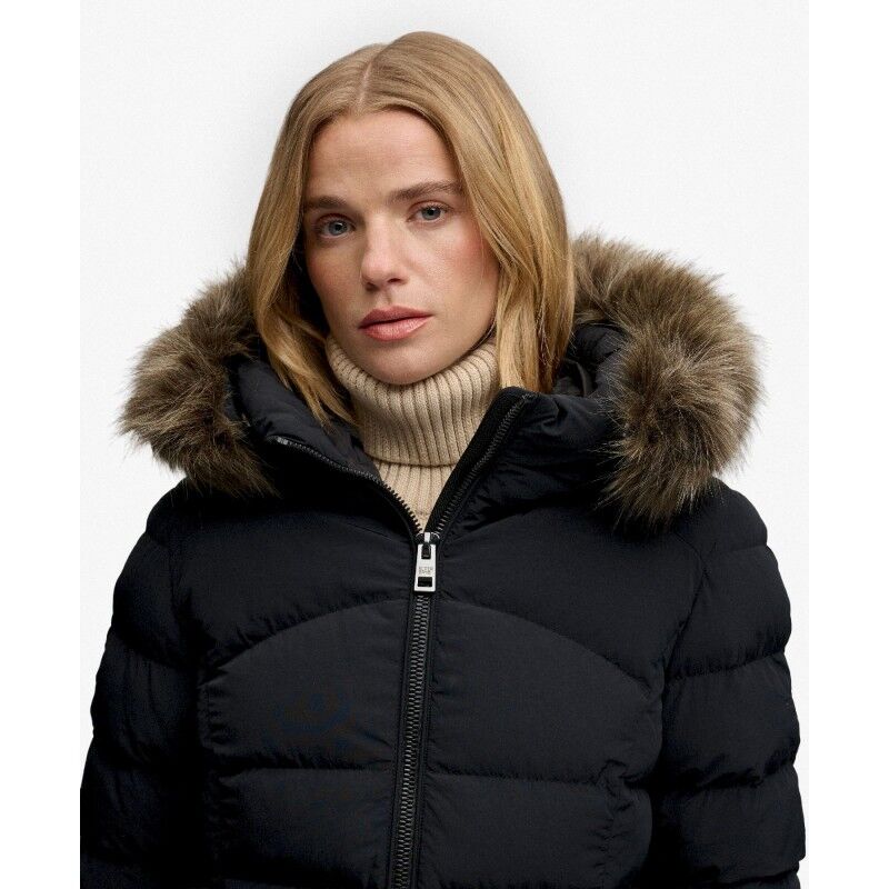 Superdry Hood Faux Fur Fuji Padded Jkt - Kurtka damski | Hardloop