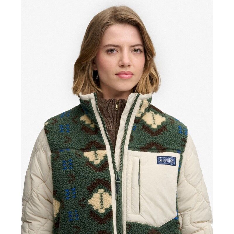 Superdry Fleece Onion Quilt Hybrid - Fleecetröjor - Dam | Hardloop