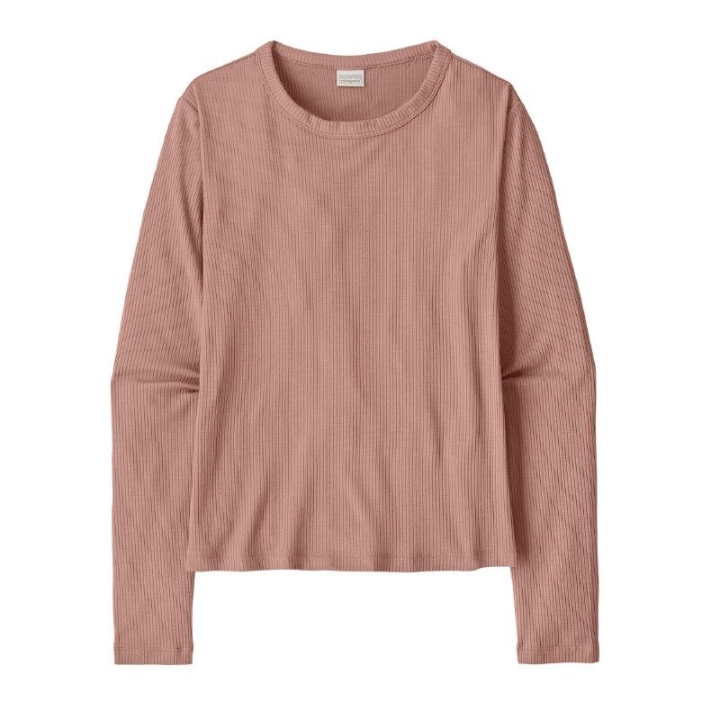 W's L/S Rib Knit Top - T-shirt - Dames