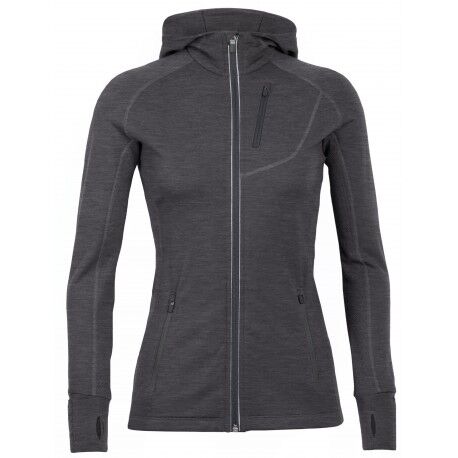 ICEBREAKER W´s HELIX LS ZIP HOOD S ブラック