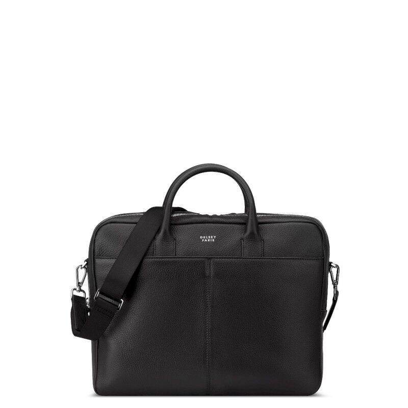 Cuir Grainé 2-Cpt Briefcase - Laptoptaschen