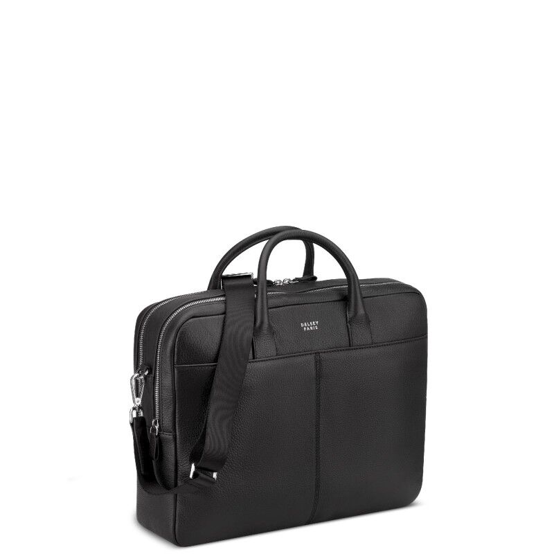 Delsey Cuir Grainé 2-Cpt Briefcase - Laptoptaschen | Hardloop