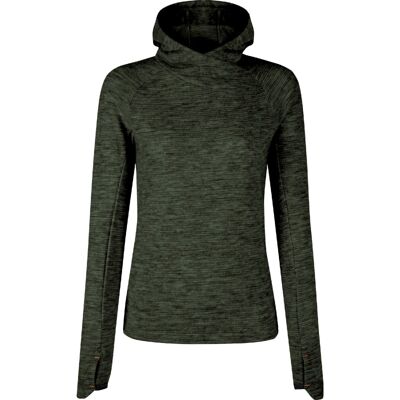 Versante Merino Hood.L/S Tee Woman - Merinovillahuppari - Naiset