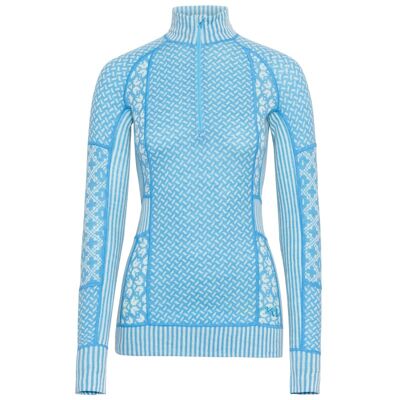 Smekker Half Zip - Roupa interior de lã merino mulher