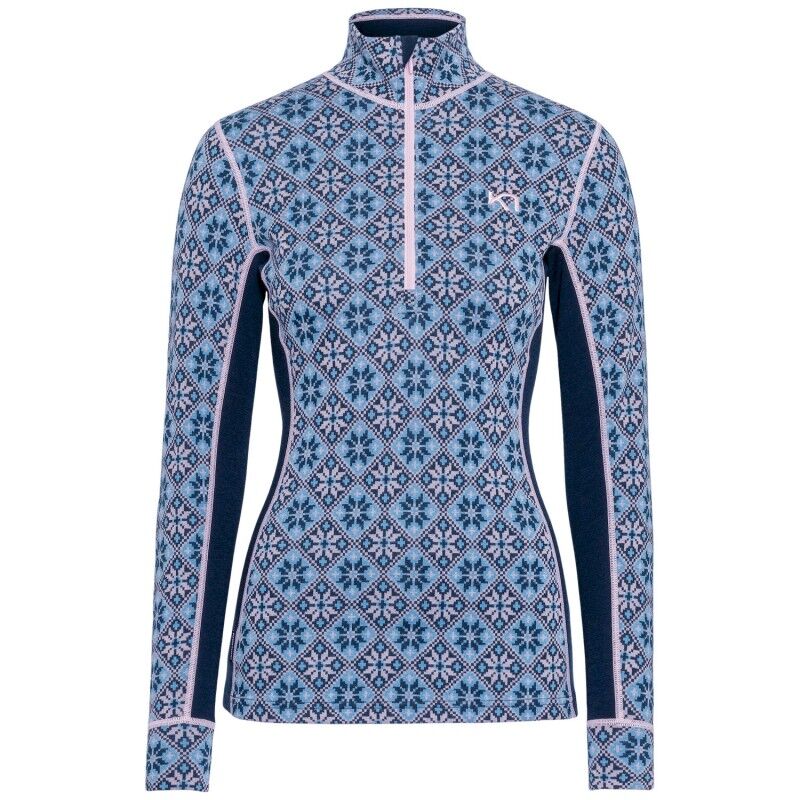 Rose Half Zip - Bielizna z wełny Merino damska