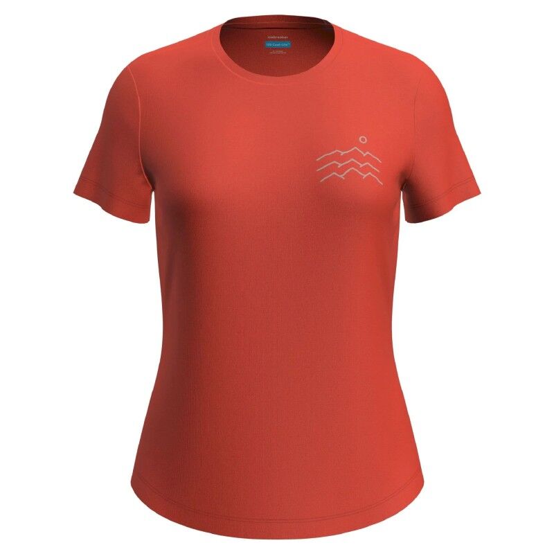 icebreaker Merino Blend 125 Cool-Lite Sphere SS Tee Across the Peaks - Camiseta de lã merino mulher | Hardloop