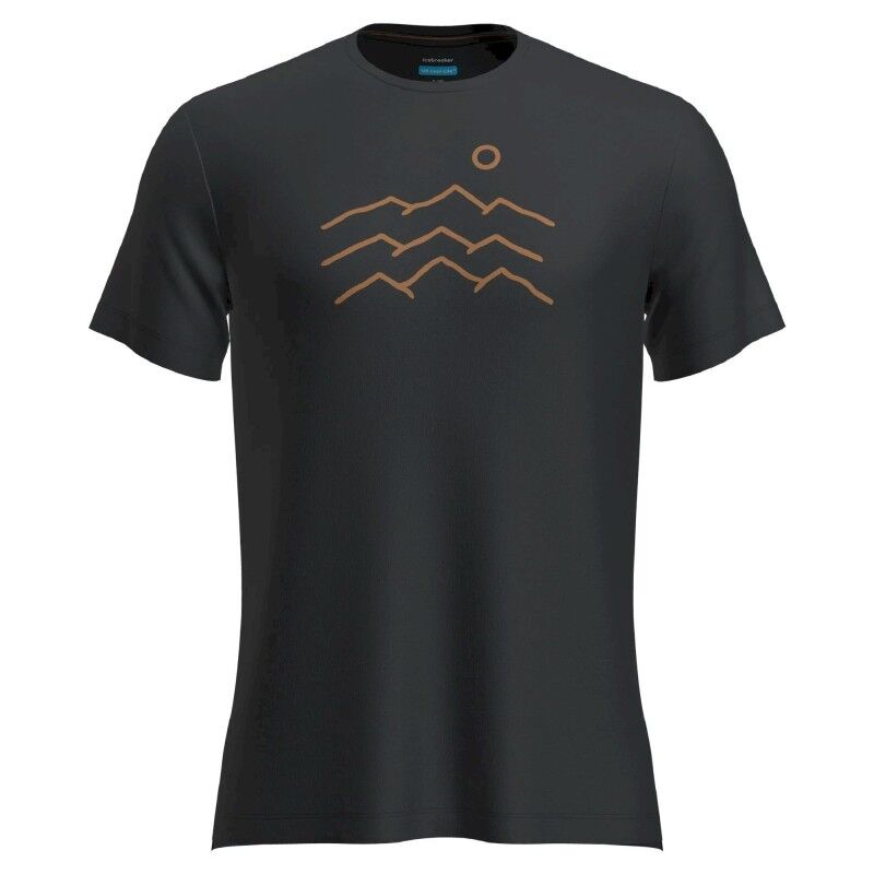 icebreaker Merino Blend 125 Cool-Lite Sphere SS Tee Across the Peaks - Merinotröja - Herr | Hardloop