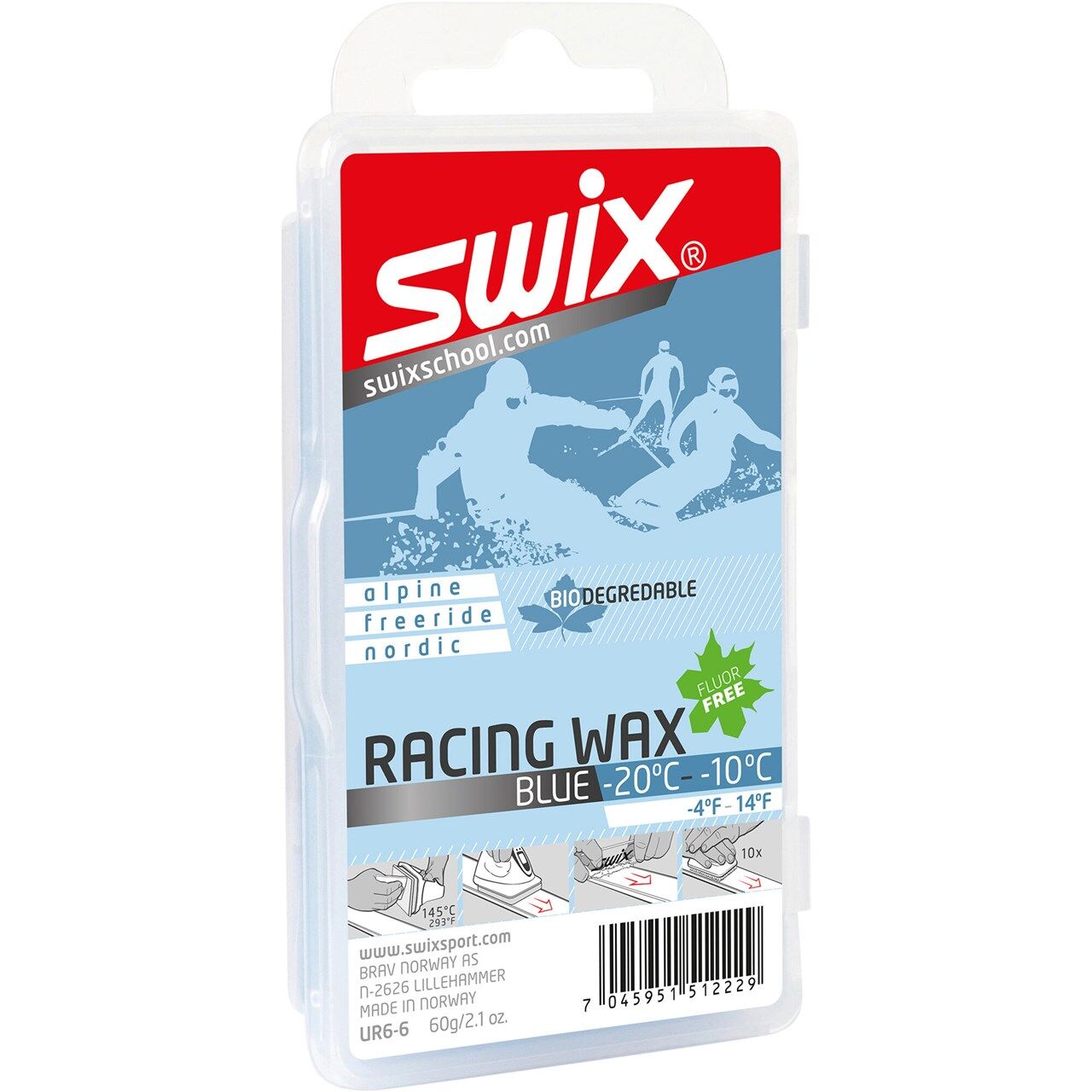 Swix Blue Bio Racing Wax, 60g - Suksivahat