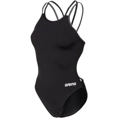 Solid Swimsuit Double Cross Back - Fato de banho de uma peça mulher