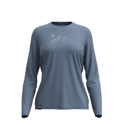 185 Merino Sunrise Ls W - Camiseta de lã merino mulher