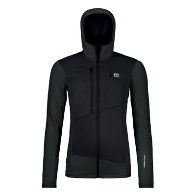 Fleece Grid Hoody - Fleece de lã merino mulher