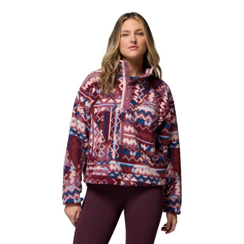 Helvetia II Printed Cropped Half Snap - Fleecetakki - Naiset