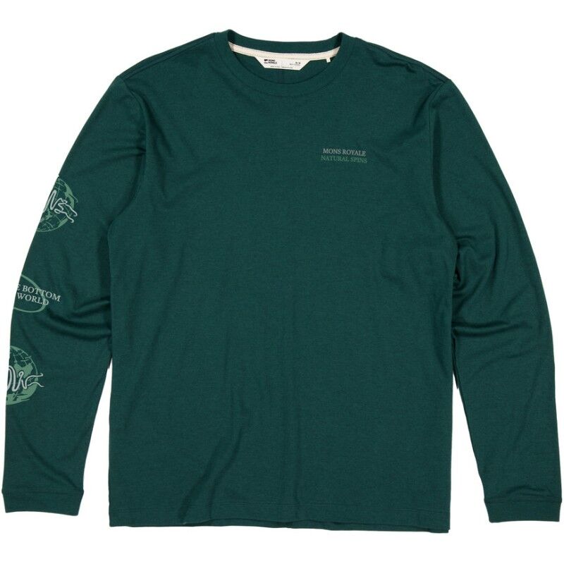 Mons Royale Yonder Merino Organic Cotton Long Sleeve - Merinotröja - Herr | Hardloop