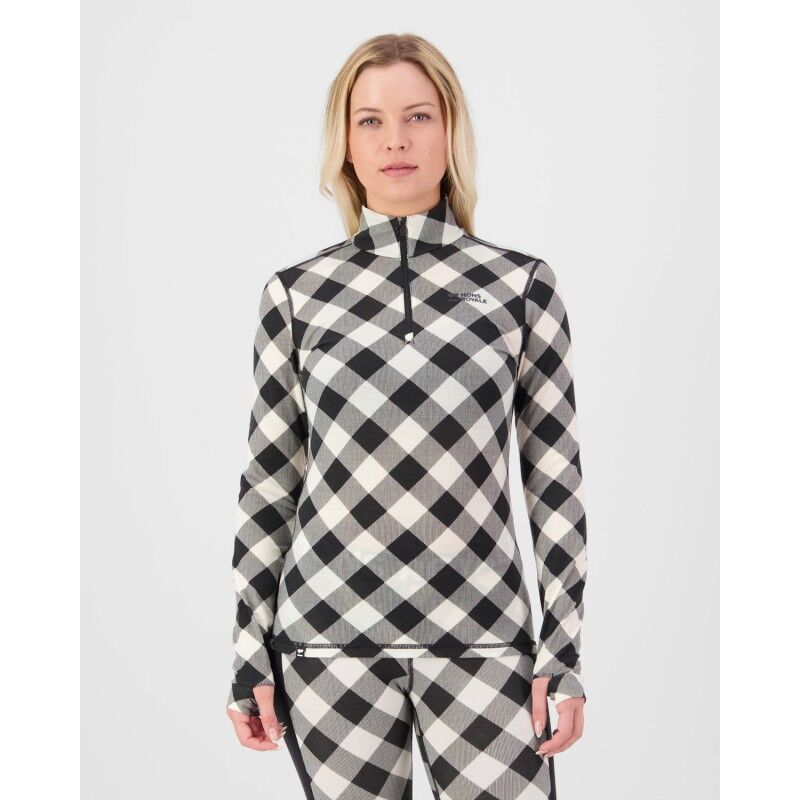 Mons Royale Cascade Merino Base Layer 1/4 Zip Long Sleeve - Merinovilla-alusvaatteet - Naiset | Hardloop