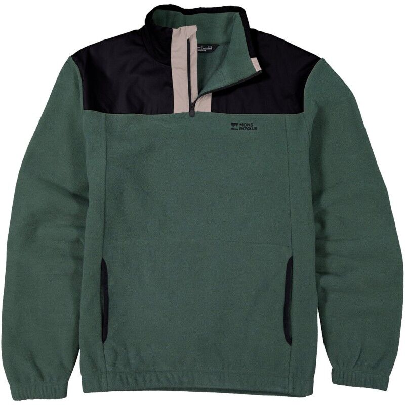 Pileup Wool Fleece 1/4 Zip - Pánská fleesová mikina