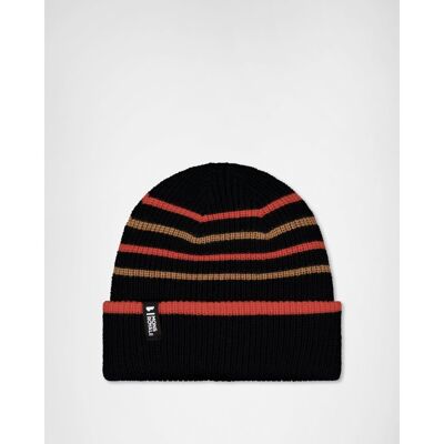 Stripey Merino Beanie - Gorro de lã merino