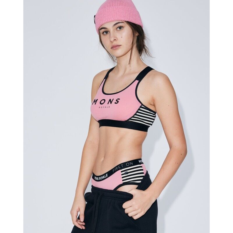 Mons Royale Stella Merino X-Back Bra - Merino Wool Sports Bra | Hardloop