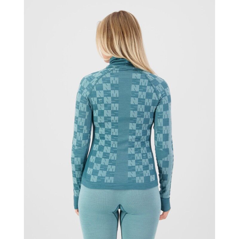 Mons Royale Ascender Merino Base Layer Mock Neck Long Sleeve - Underställ merinoull - Dam | Hardloop