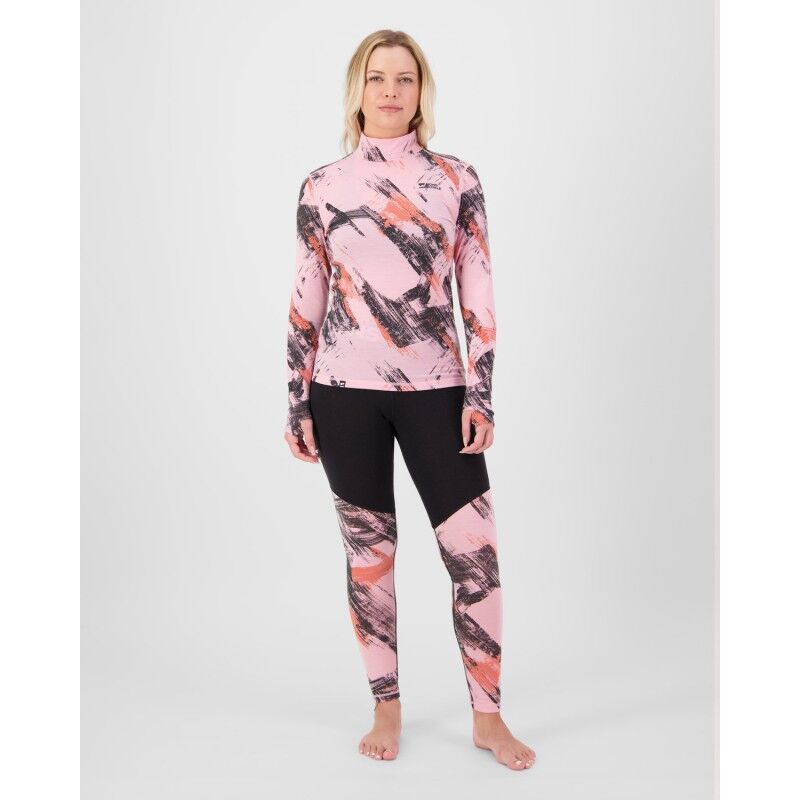Mons Royale Cascade Merino Base Layer Mock Neck Long Sleeve - Merinovilla-alusvaatteet - Naiset | Hardloop