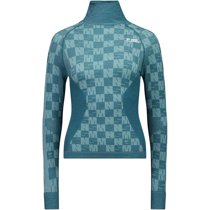 Mons Royale Ascender Merino Base Layer Mock Neck Long Sleeve - Intimo lana merinos - Donna | Hardloop