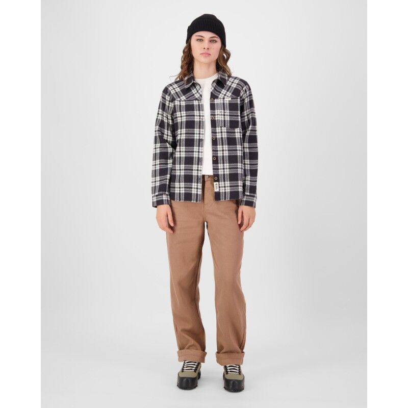 Mons Royale AT Merino Flannel Long Sleeve Shirt - Merino-shirt - Damer | Hardloop