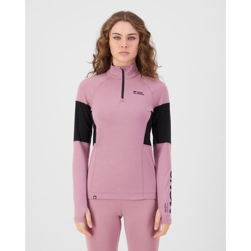 Mons Royale Olympus Merino Base Layer 1/4 Zip Long Sleeve - Merinovilla-alusvaatteet - Naiset | Hardloop
