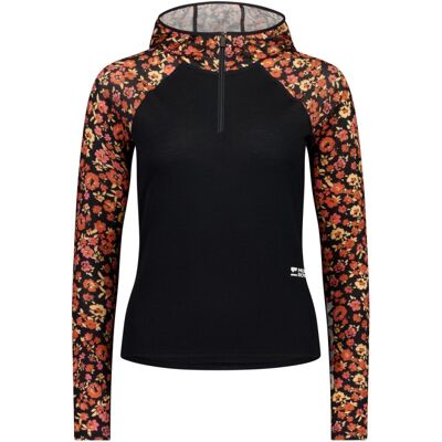 Bella Merino Long Sleeve Hood - Merino Fleecetakki - Naiset