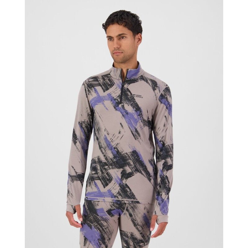 Mons Royale Cascade Merino Base Layer 1/4 Zip Long Sleeve - Ropa interior merino - Hombre | Hardloop