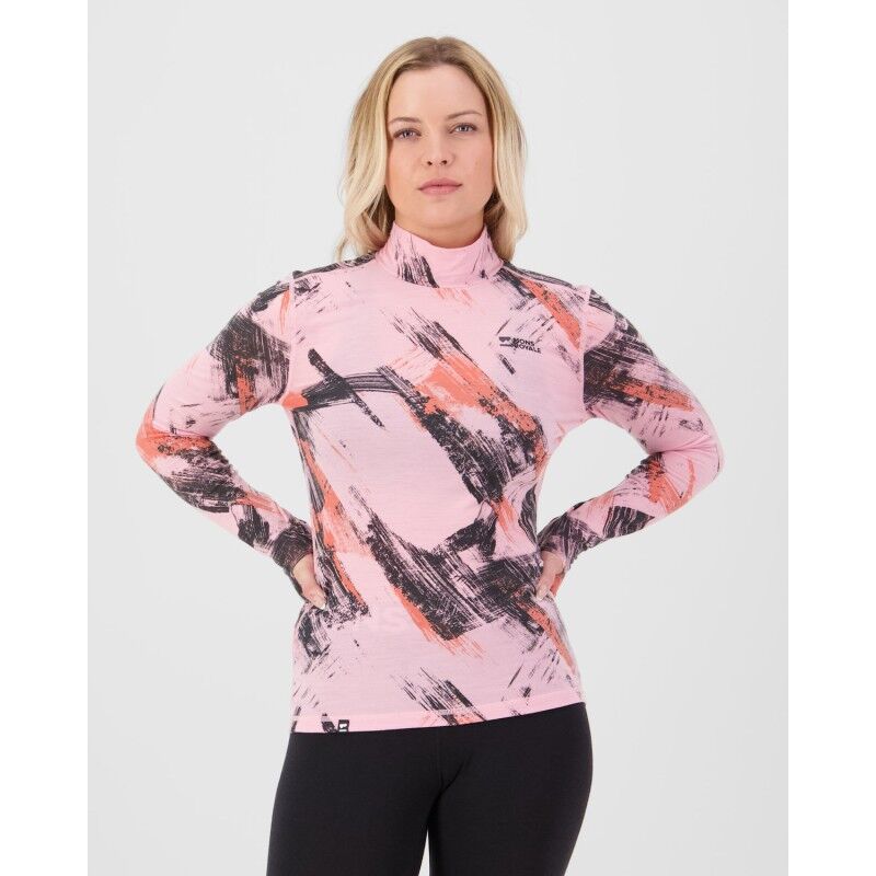Mons Royale Cascade Merino Base Layer Mock Neck Long Sleeve - Bielizna z wełny Merino® damska | Hardloop