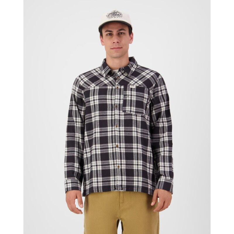 Mons Royale AT Merino Flannel Long Sleeve Shirt - Merinoshirt - Heren | Hardloop