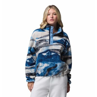 Helvetia II Printed Cropped Half Snap - Fleecetakki - Naiset