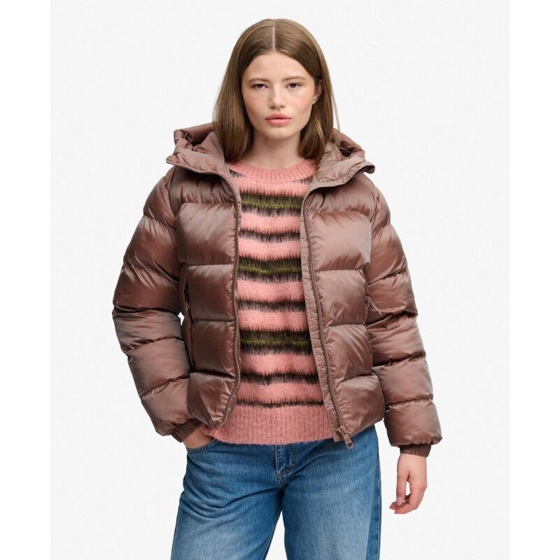 Superdry Hooded Shine Puffer Jacket - Kunstfaserjacke - Damen | Hardloop
