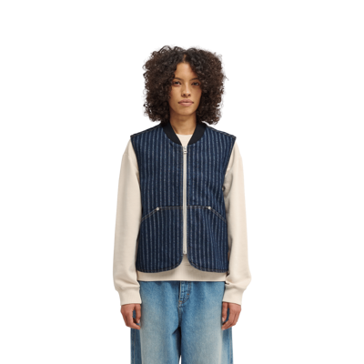 Chore Vest Herringbone Denim W - Colete mulher
