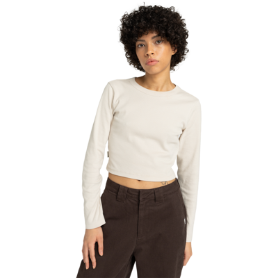 Icon Crop Ls W - T-Shirt - Damen