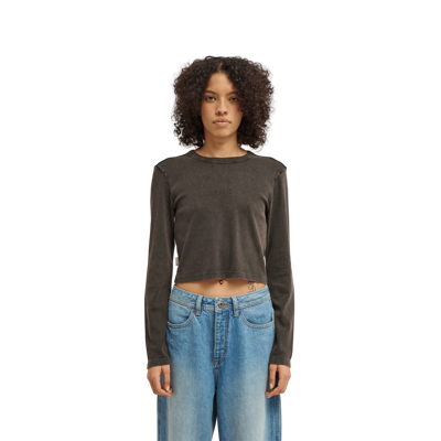 Lowcase Crop Ls W - T-Shirt - Damen