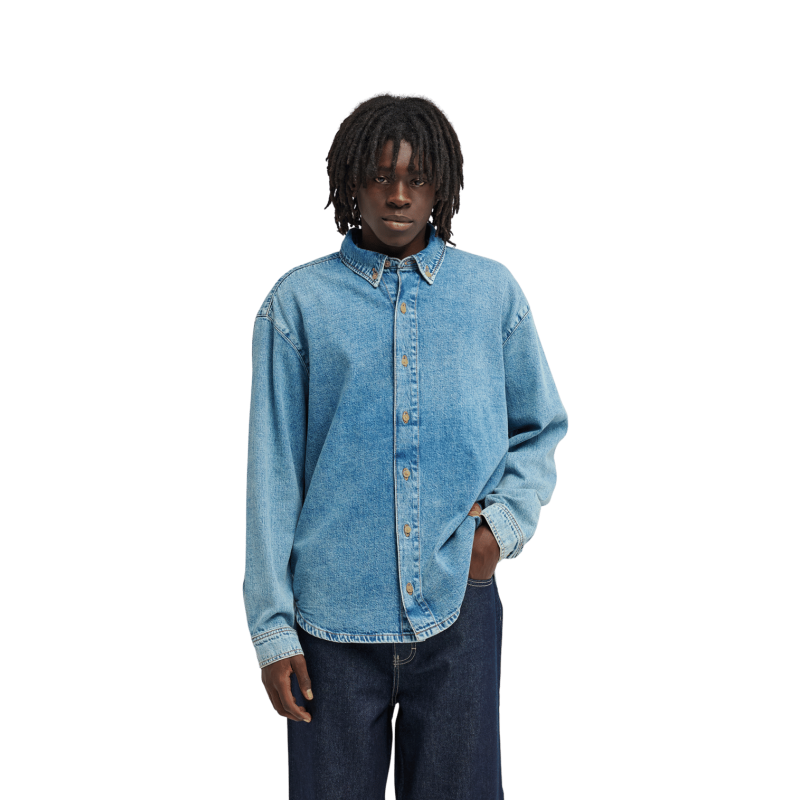 Element Relax Denim Shirt Ls - Skjorta - Herr | Hardloop