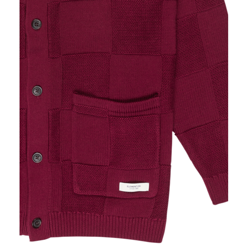 Element Textured Check Cardigan - Felpa - Uomo | Hardloop