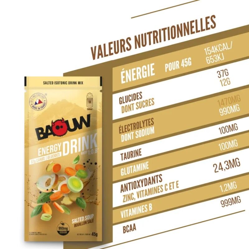 Baouw Bouillon Salé - Bebida isotonica | Hardloop