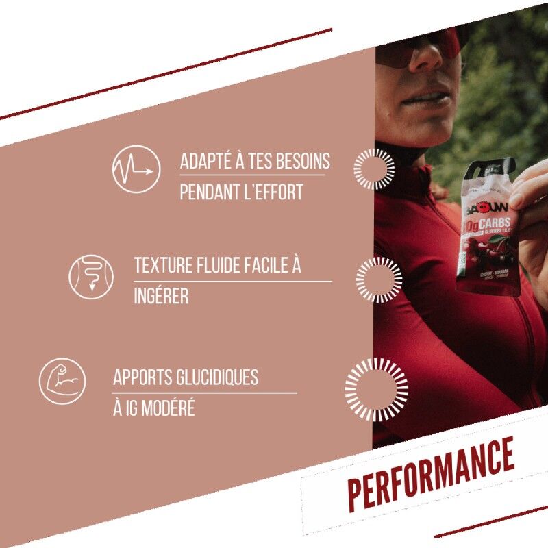 Baouw Cerise - Guarane Caféiné - Gel énergétique | Hardloop