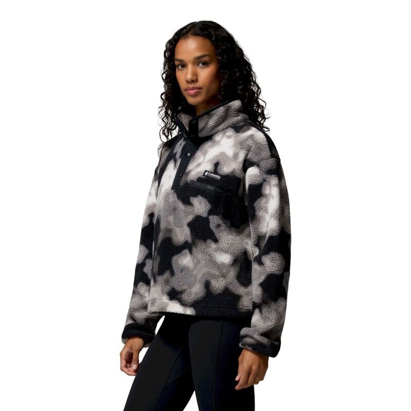 Helvetia II Printed Cropped Half Snap - Fleecetakki - Naiset