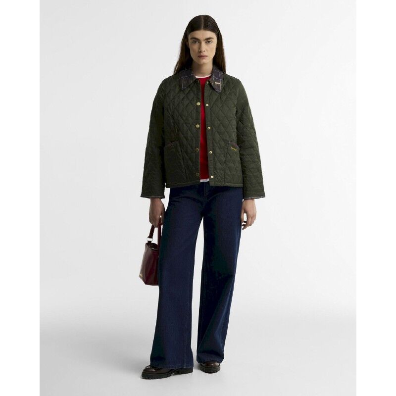 Barbour Icons Tartan Collar Cropped Liddesdale Q - Veste femme | Hardloop