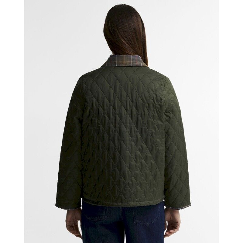 Barbour Icons Tartan Collar Cropped Liddesdale Q - Veste femme | Hardloop
