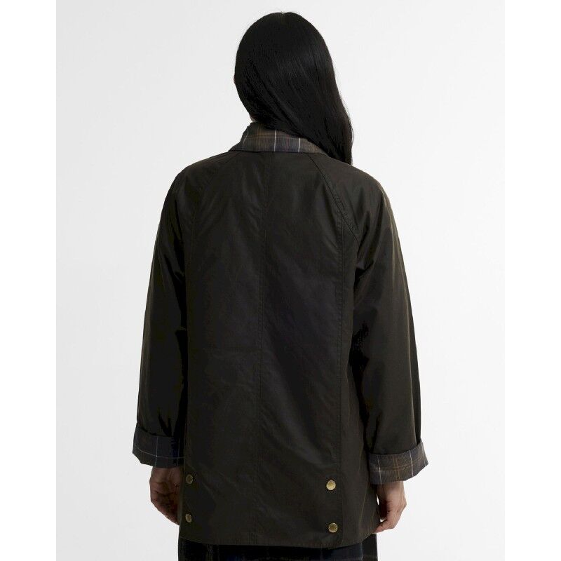 Barbour Icons Tartan Collar Modern Beadnell Wax - Jacke - Damen | Hardloop