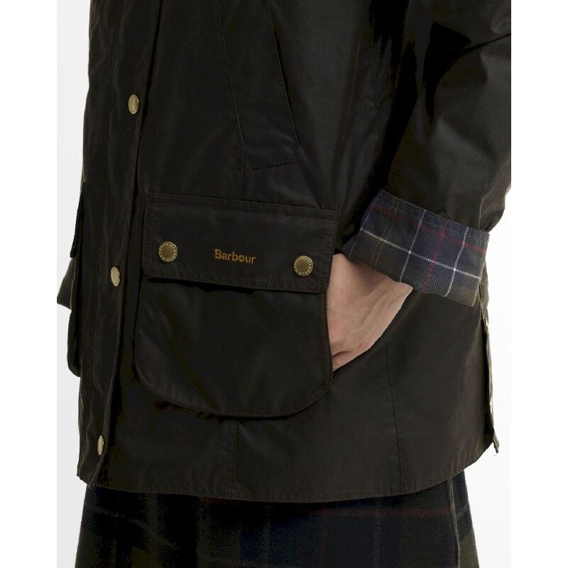 Barbour Icons Tartan Collar Modern Beadnell Wax - Jacke - Damen | Hardloop