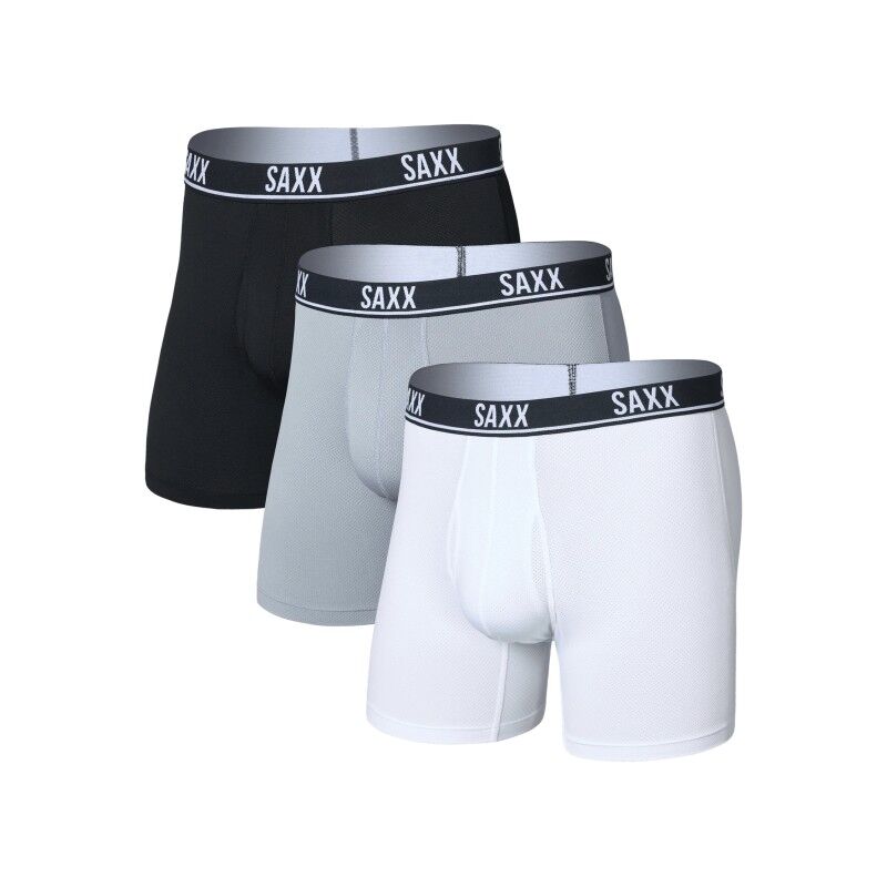 Saxx Essential Performance Mesh Boxer Brief Fly 3Pk - Ondergoed - Heren | Hardloop
