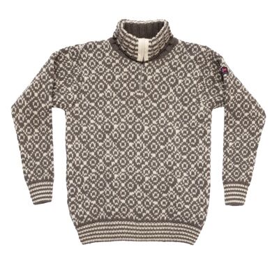 Svalbard Wool Zip Neck - Sweter